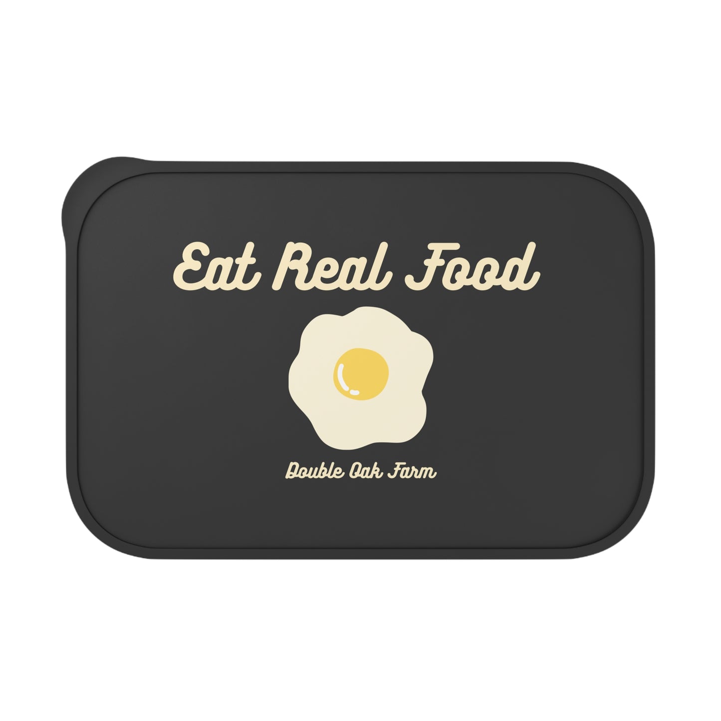 "Eat Real Food" Classic Bento Box with Band and Utensils