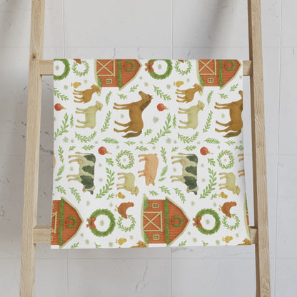 Farmhouse Christmas Hand Towel