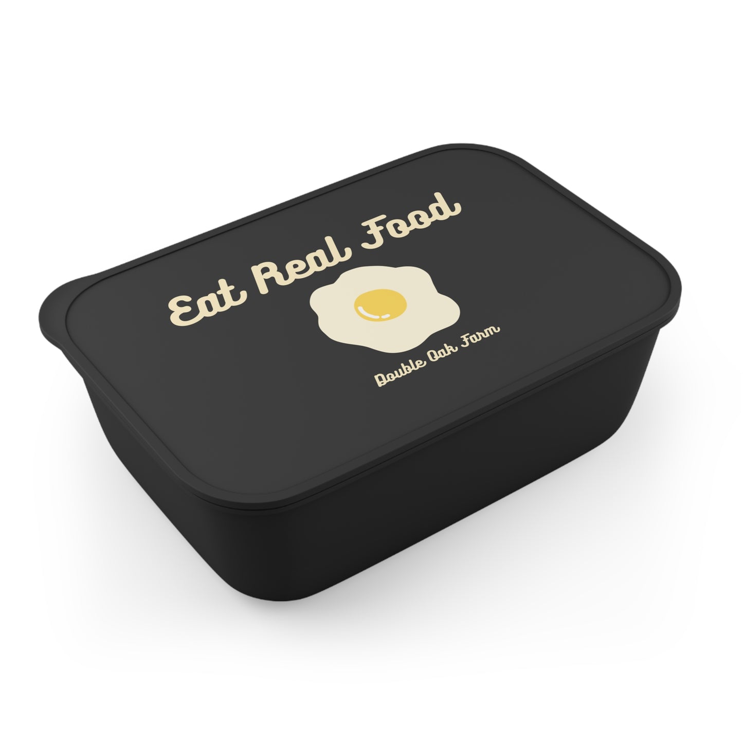 "Eat Real Food" Classic Bento Box with Band and Utensils